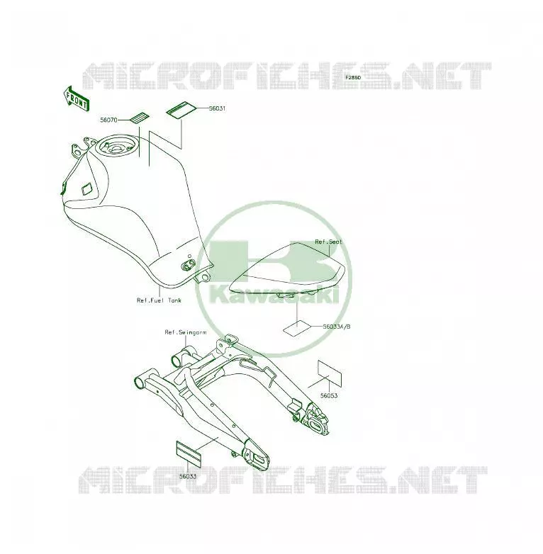Labels(ECF) Kawasaki MOTOS 650 2013 ER-6F  EX650EDS