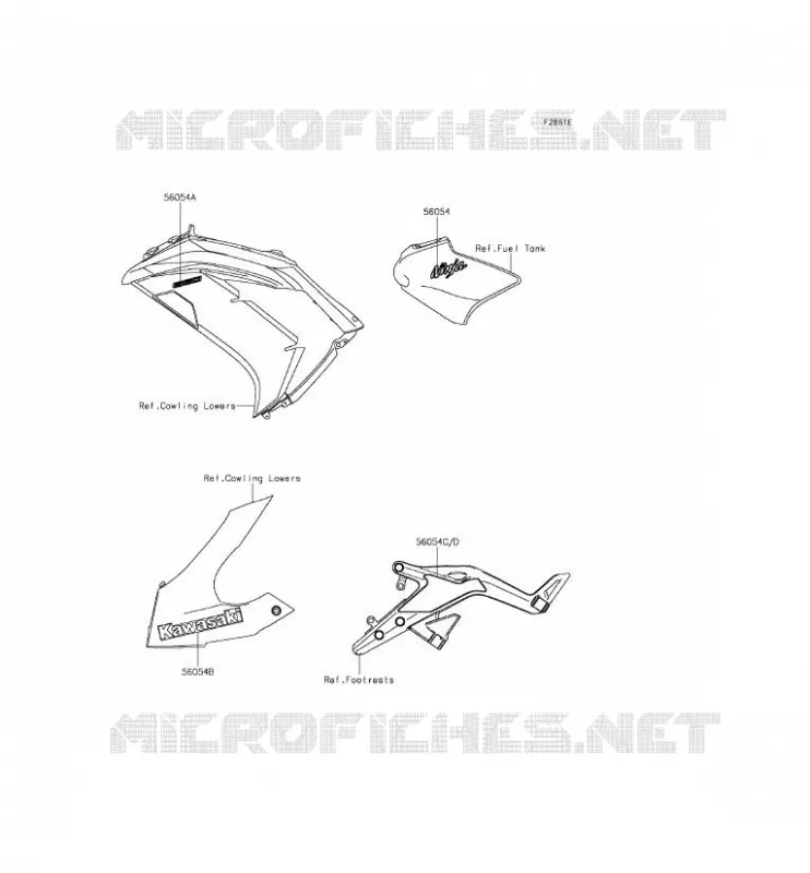STICKER (NOIR) Kawasaki MOTOS 650 2013 ER-6F  EX650EDS