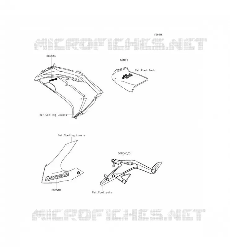 STICKER (NOIR) Kawasaki MOTOS 650 2013 ER-6F  EX650EDS