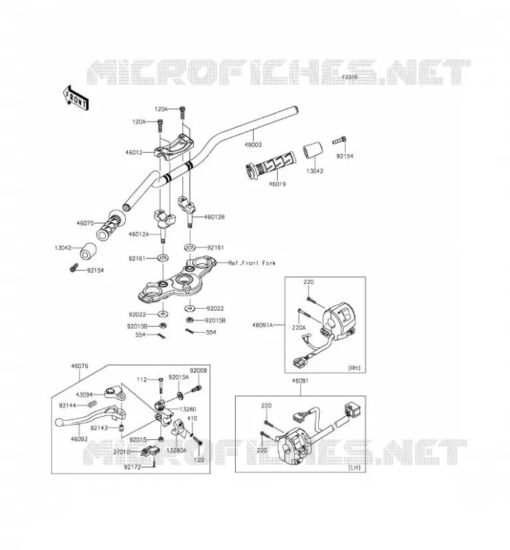 GUIDON Kawasaki MOTOS 650 2013 ER-6F  EX650EDS