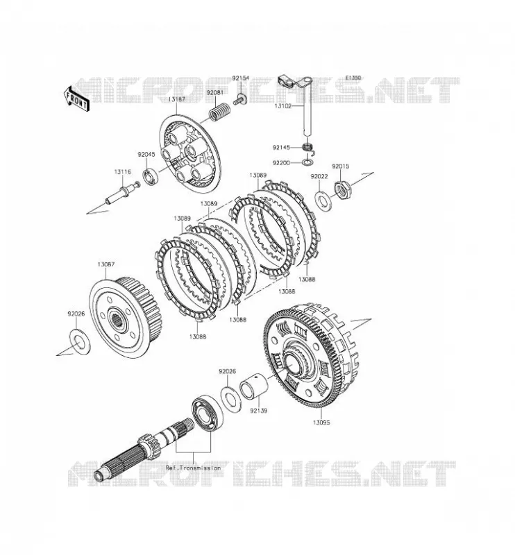 EMBRAYAGE Kawasaki MOTOS 650 2013 ER-6F  EX650EDS