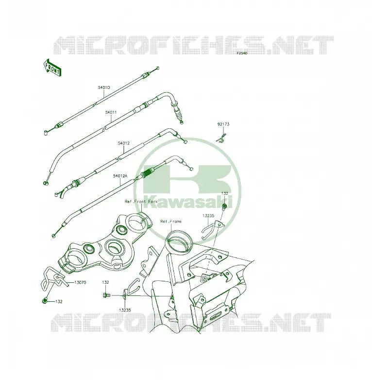 CABLES Kawasaki MOTOS 650 2014 ER-6F  EX650EEF