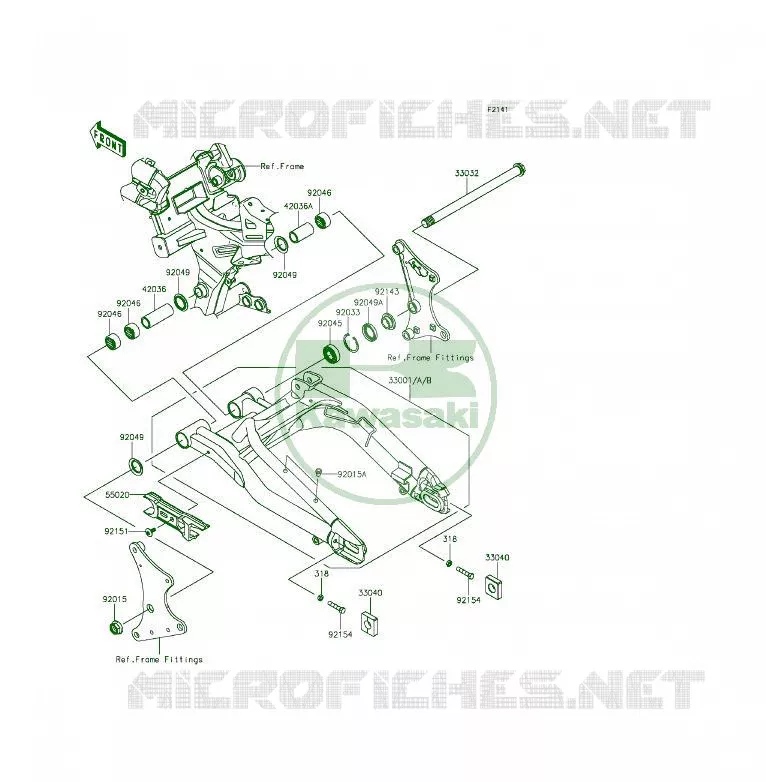BRAS OSCILLANT Kawasaki MOTOS 650 2014 ER-6F  EX650EEF