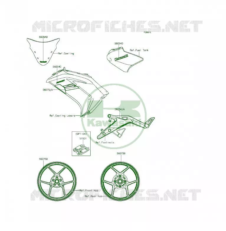 Decals(Red)(EGF) Kawasaki MOTOS 650 2014 ER-6F  EX650EEF