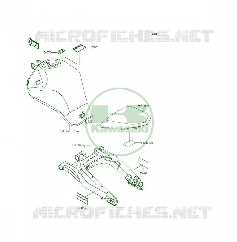 Labels(ECF) Kawasaki MOTOS 650 2014 ER-6F  EX650EEF