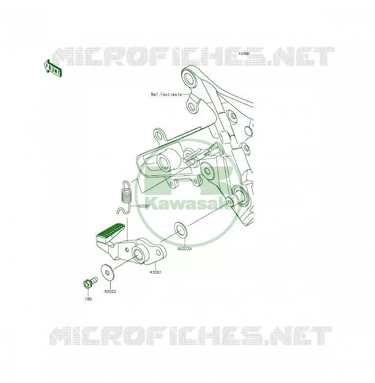 PEDALE DE FREIN Kawasaki MOTOS 650 2014 ER-6F  EX650EEF