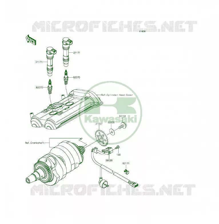 SYSTEME D&acute;ALLUMAGE Kawasaki MOTOS 650 2014 ER-6F  EX650EEF