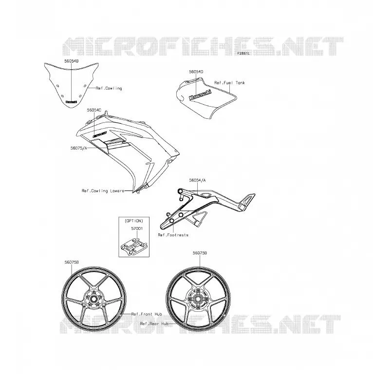 Decals(Red)(EGF) Kawasaki MOTOS 650 2014 ER-6F  EX650EEF