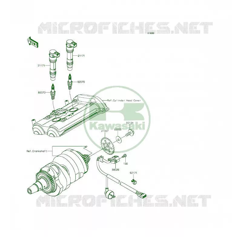 SYSTEME D&acute;ALLUMAGE Kawasaki MOTOS 650 2014 ER-6F  EX650EEF