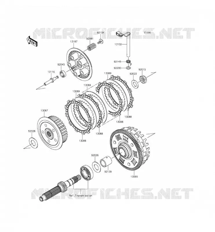 EMBRAYAGE Kawasaki MOTOS 650 2014 ER-6F  EX650EEF