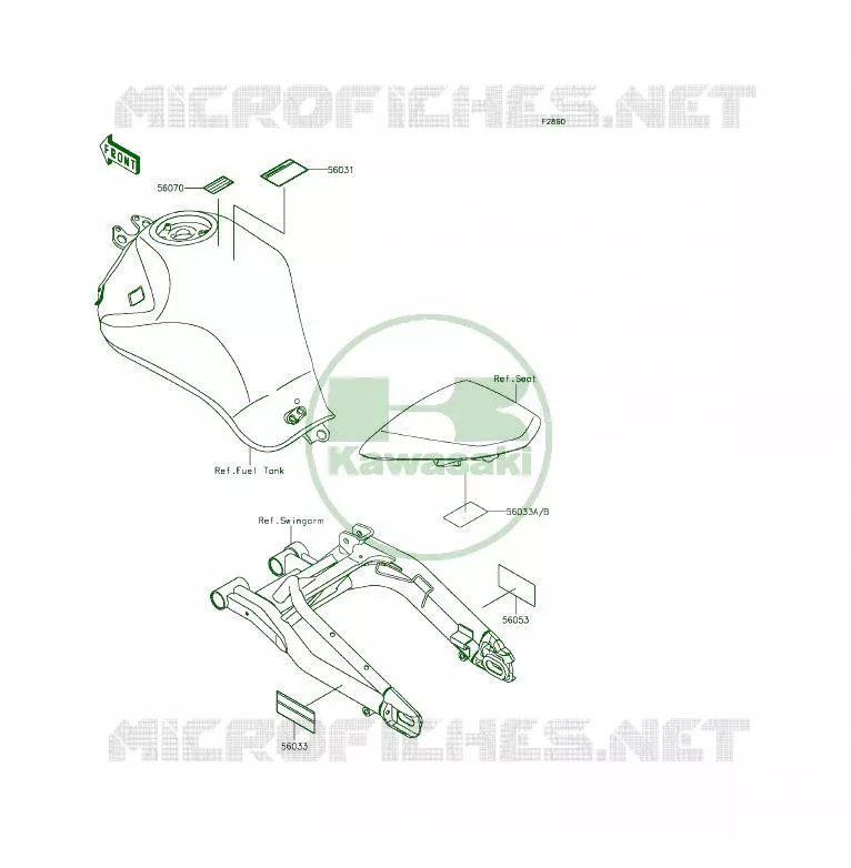 Labels(ECF) Kawasaki MOTOS 650 2015 ER-6F  EX650EFF