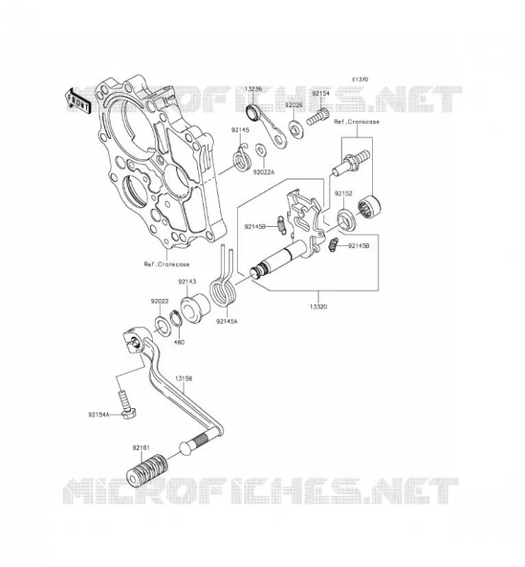 SELECTEUR Kawasaki MOTOS 650 2012 ER-6F ABS  EX650FCF