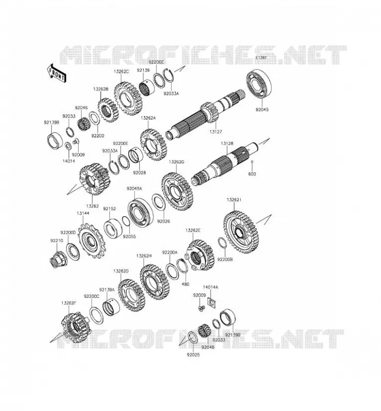 TRANSMISSION Kawasaki MOTOS 650 2012 ER-6F ABS  EX650FCF