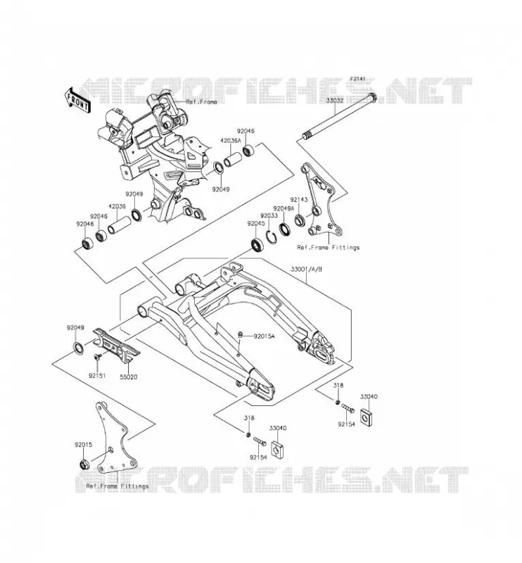 BRAS OSCILLANT Kawasaki MOTOS 650 2012 ER-6F ABS  EX650FCF