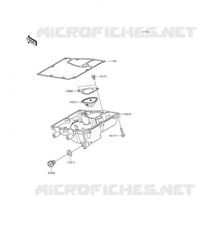 CARTER INFERIEUR Kawasaki MOTOS 650 2013 ER-6F ABS  EX650FDS