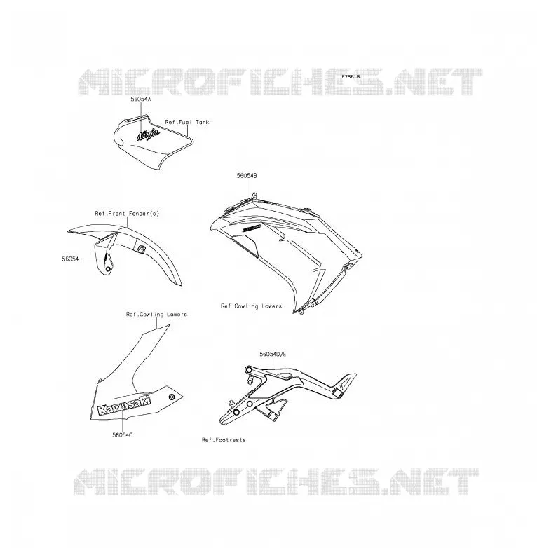 STICKER (NOIR) Kawasaki MOTOS 650 2013 ER-6F ABS  EX650FDS