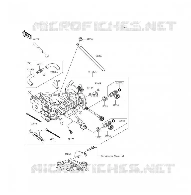 CARBU Kawasaki MOTOS 650 2013 ER-6F ABS  EX650FDS