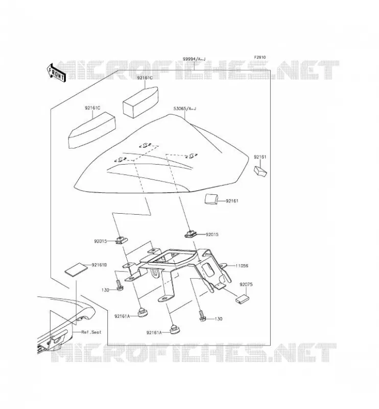 ACCESSOIRE (COUVRE SELLE) Kawasaki MOTOS 650 2014 ER-6F ABS  EX650FEF