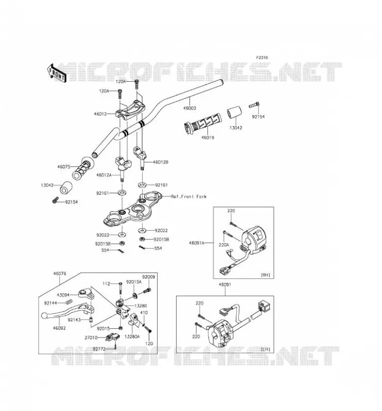 GUIDON Kawasaki MOTOS 650 2014 ER-6F ABS  EX650FEF