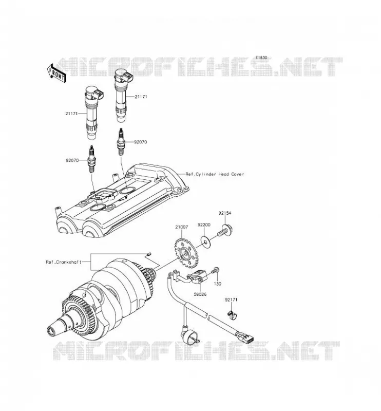 SYSTEME D&acute;ALLUMAGE Kawasaki MOTOS 650 2014 ER-6F ABS  EX650FEF