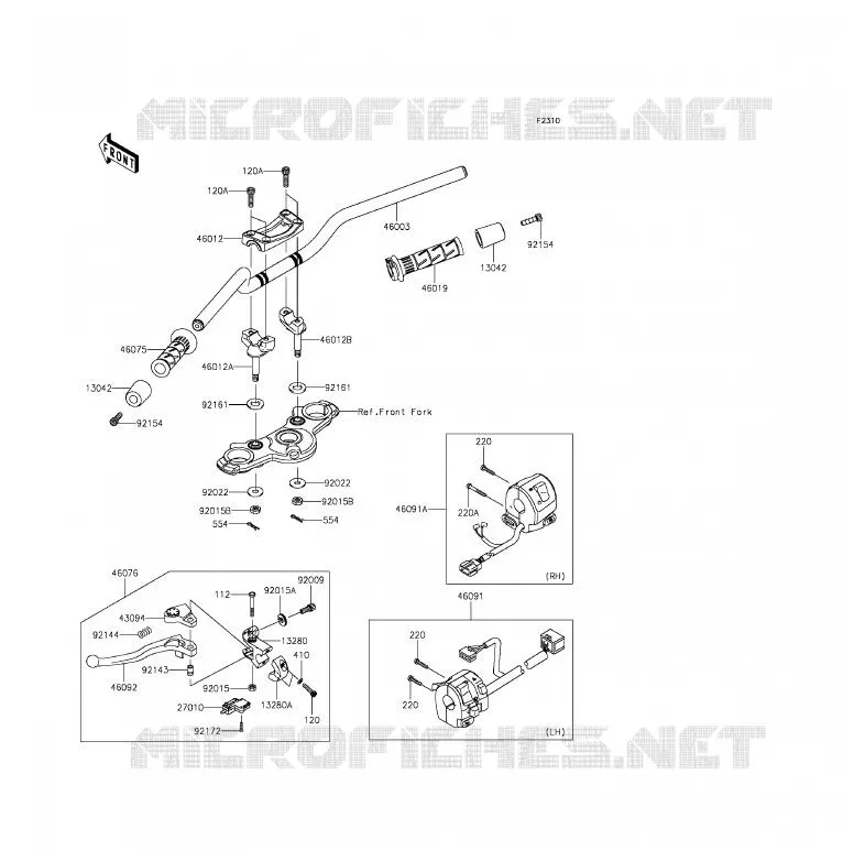 GUIDON Kawasaki MOTOS 650 2014 ER-6F ABS  EX650FEF