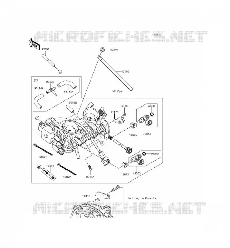 CARBU Kawasaki MOTOS 650 2014 ER-6F ABS  EX650FEF