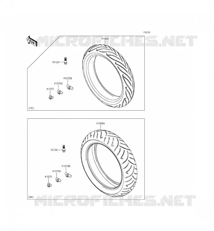 PNEUS Kawasaki MOTOS 650 2014 ER-6F ABS  EX650FEF