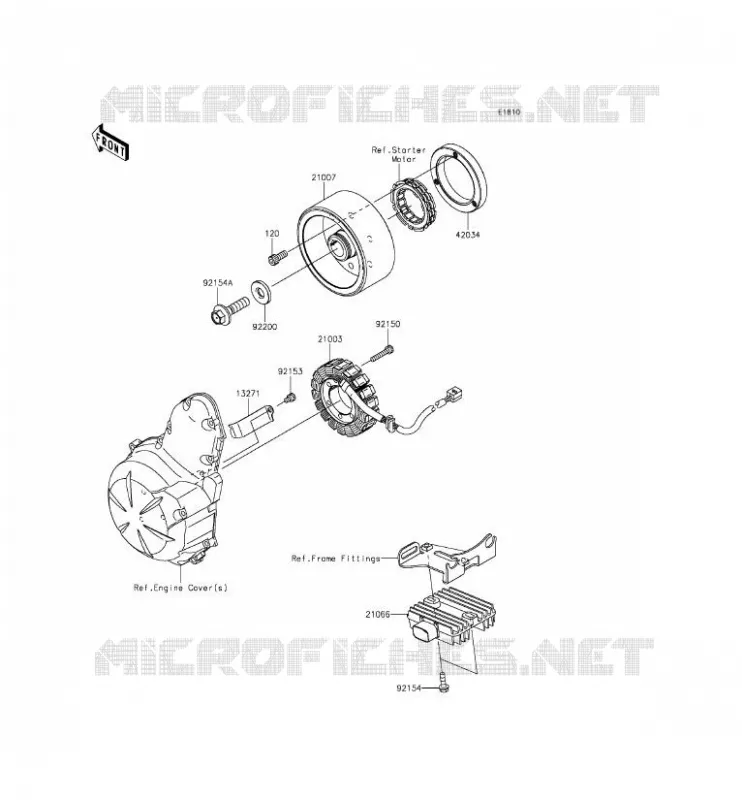 G&Eacute;N&Eacute;RATEUR Kawasaki MOTOS 650 2014 ER-6F ABS  EX650FEF