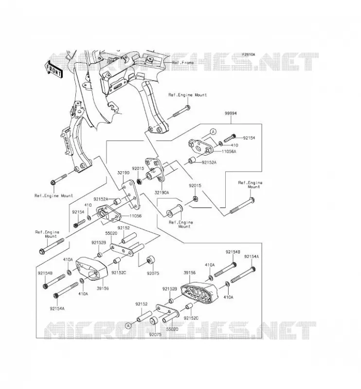 ACCESSOIRE (PROTECTION MOTEUR) Kawasaki MOTOS 650 2015 ER-6F ABS  EX650FFF