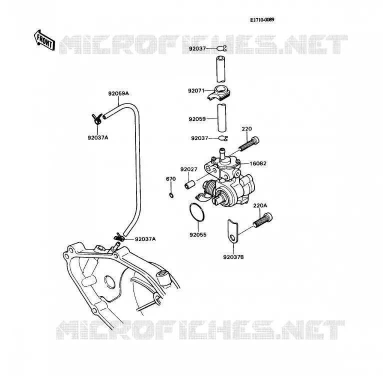 POMPE A HUILE Kawasaki MOTOS 80 1988 KD80X  KD80-N1