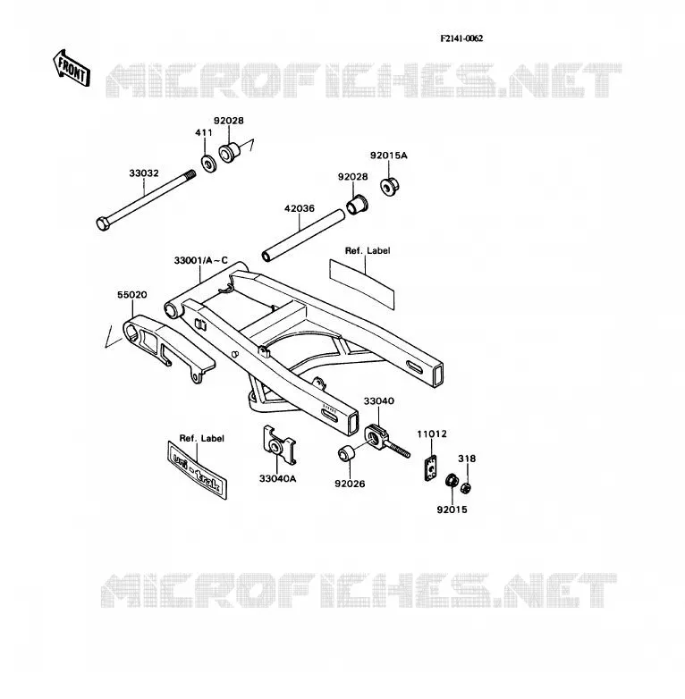 BRAS OSCILLANT Kawasaki MOTOS 80 1989 KD80X  KD80-N2