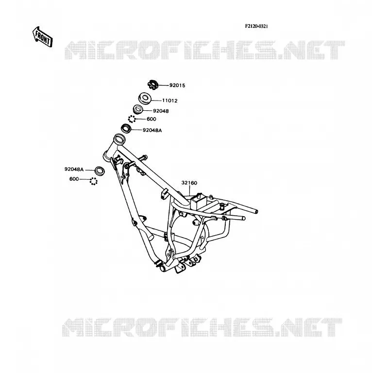 CH&Acirc;SSIS Kawasaki MOTOS 80 1989 KD80X  KD80-N2