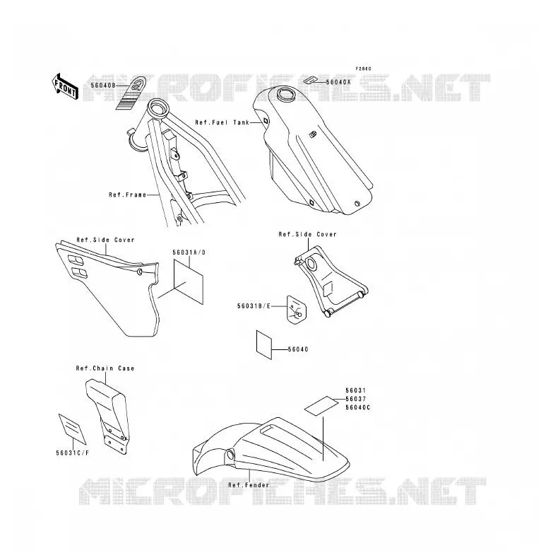 LABEL Kawasaki MOTOS 125 1991 KDX125SR  KDX125-A2