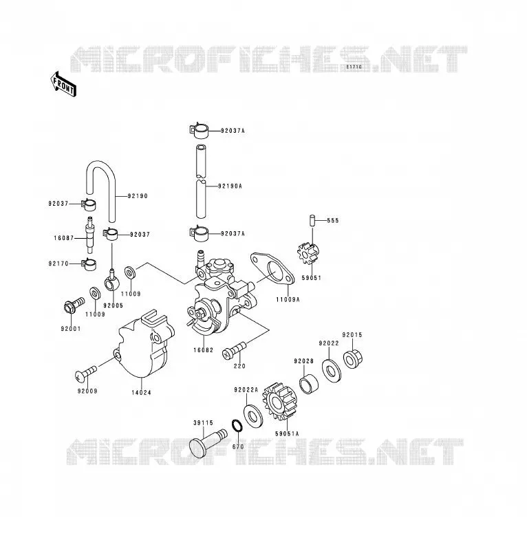 POMPE A HUILE Kawasaki MOTOS 125 1991 KDX125SR  KDX125-A2