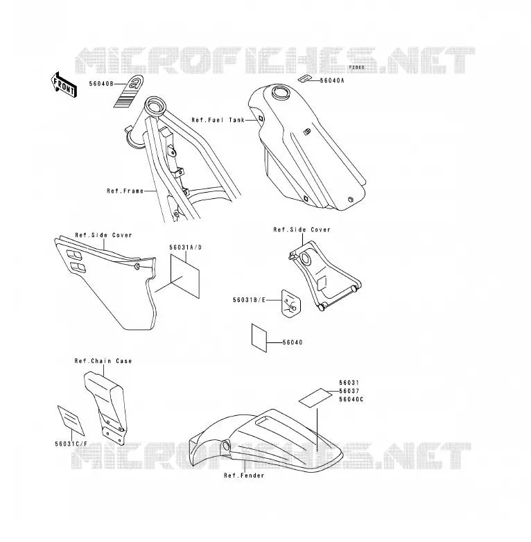 LABEL Kawasaki MOTOS 125 1991 KDX125SR  KDX125-A2