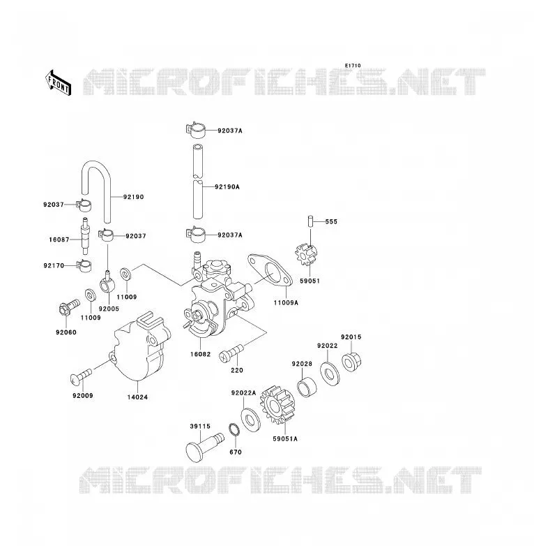 POMPE A HUILE Kawasaki MOTOS 125 1992 KDX125SR  KDX125-A3