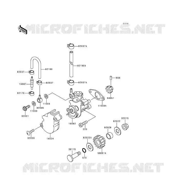 POMPE A HUILE Kawasaki MOTOS 125 1991 KDX125SR  KDX125-B2