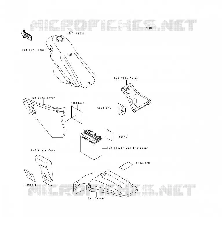 LABEL Kawasaki MOTOS 125 1992 KDX125SR  KDX125-B3