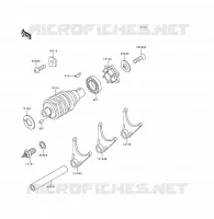 BARILLET/FOURCHETTE pour Kawasaki KDX125SR