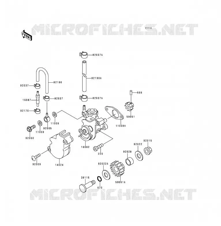POMPE A HUILE Kawasaki MOTOS 125 1992 KDX125SR  KDX125-B3