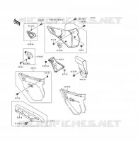 CACHE LAT&Eacute;RAL/GARDE CHAINE pour Kawasaki KDX125SR