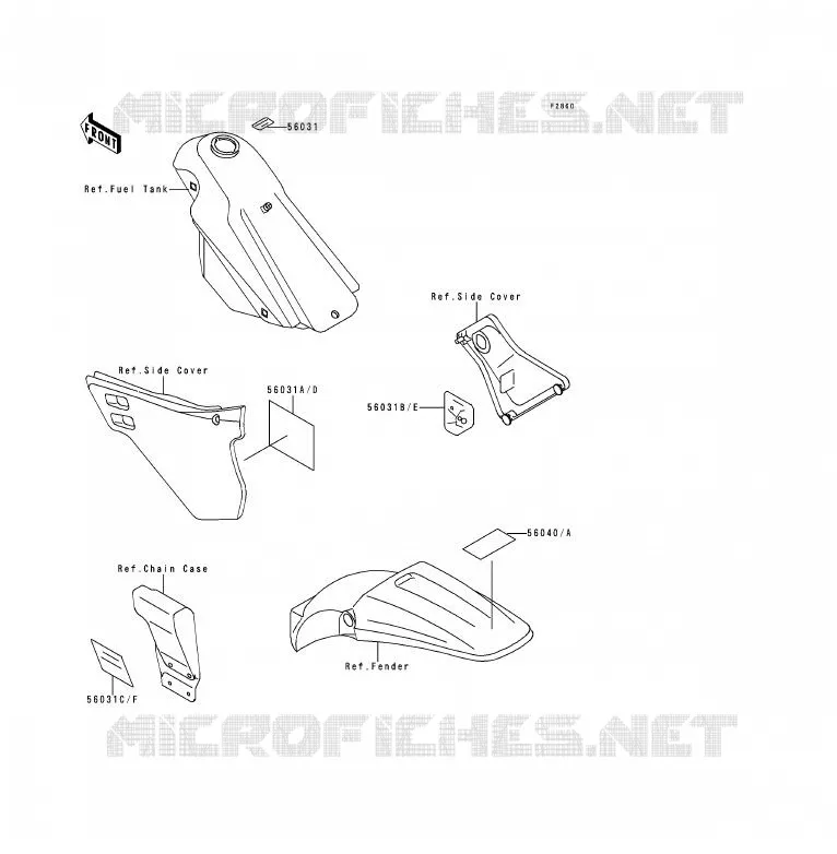 LABEL Kawasaki MOTOS 125 1999 KDX125SR  KDX125-B6