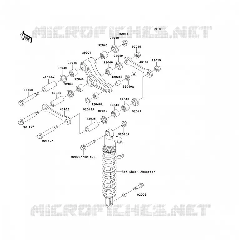 SUSPENSION Kawasaki MOTOS 200 1990 KDX200  KDX200-E2