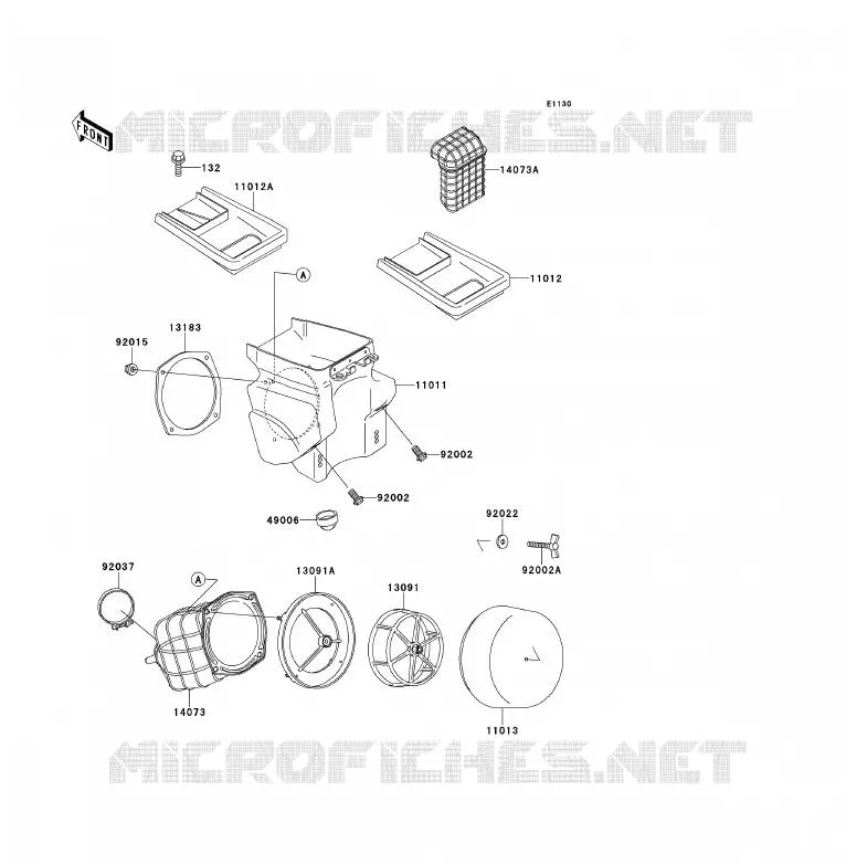 FILTRE &Agrave; AIR Kawasaki MOTOS 200 1990 KDX200  KDX200-E2