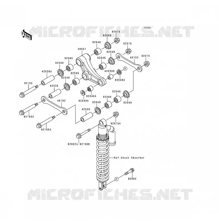 SUSPENSION Kawasaki MOTOS 200 1990 KDX200  KDX200-E2