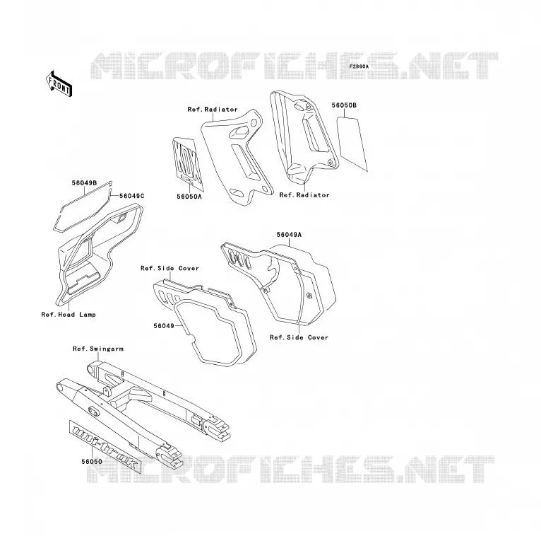 LABEL(BLANC) Kawasaki MOTOS 200 1991 KDX200  KDX200-E3