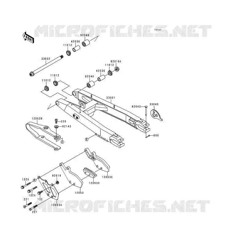 BRAS OSCILLANT Kawasaki MOTOS 200 1991 KDX200  KDX200-E3