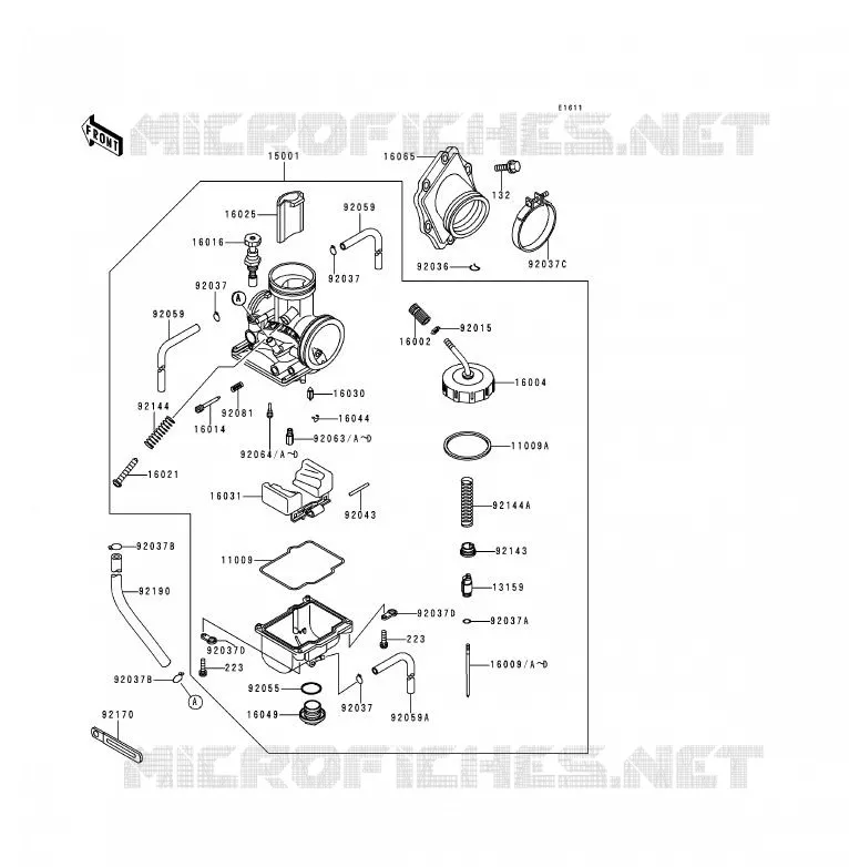 CARBURATEUR Kawasaki MOTOS 200 1992 KDX200  KDX200-E4