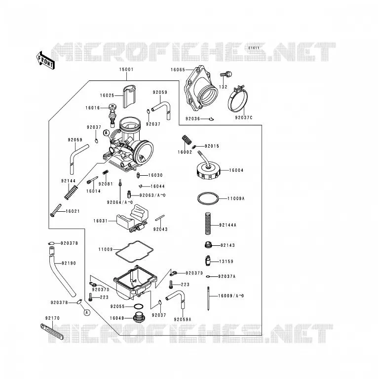 CARBURATEUR Kawasaki MOTOS 200 1993 KDX200  KDX200-E5