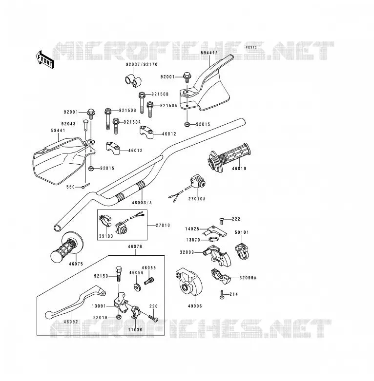 GUIDON Kawasaki MOTOS 200 1994 KDX200  KDX200-E6